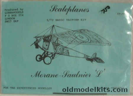 Libramodels 1/72 Morane-Saulnier 'L' Monoplane, SP-006 plastic model kit